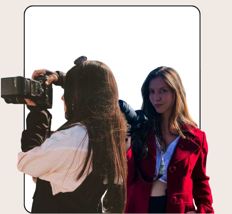 Duas irmãs fotógrafas da NatalStudios em ação